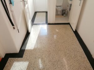 Terrazzo po vyleštění