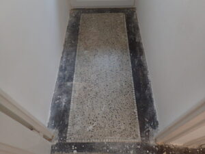 Terrazzo před vyleštěním