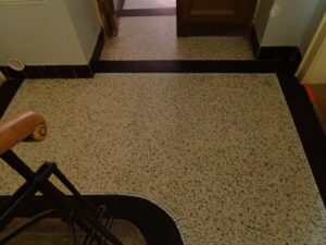 Terrazzo po vyleštění