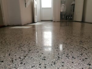 Terrazzo mechanické vyleštění