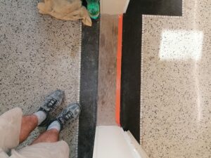 Terrazzo mechanické vyleštění