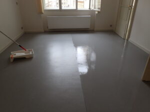 Čištění a renovace linolea aplikace 2k PU